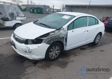 2012 Honda Civic Lx z USA, uszkodzony, nr VIN 19XFB2F51CE346007